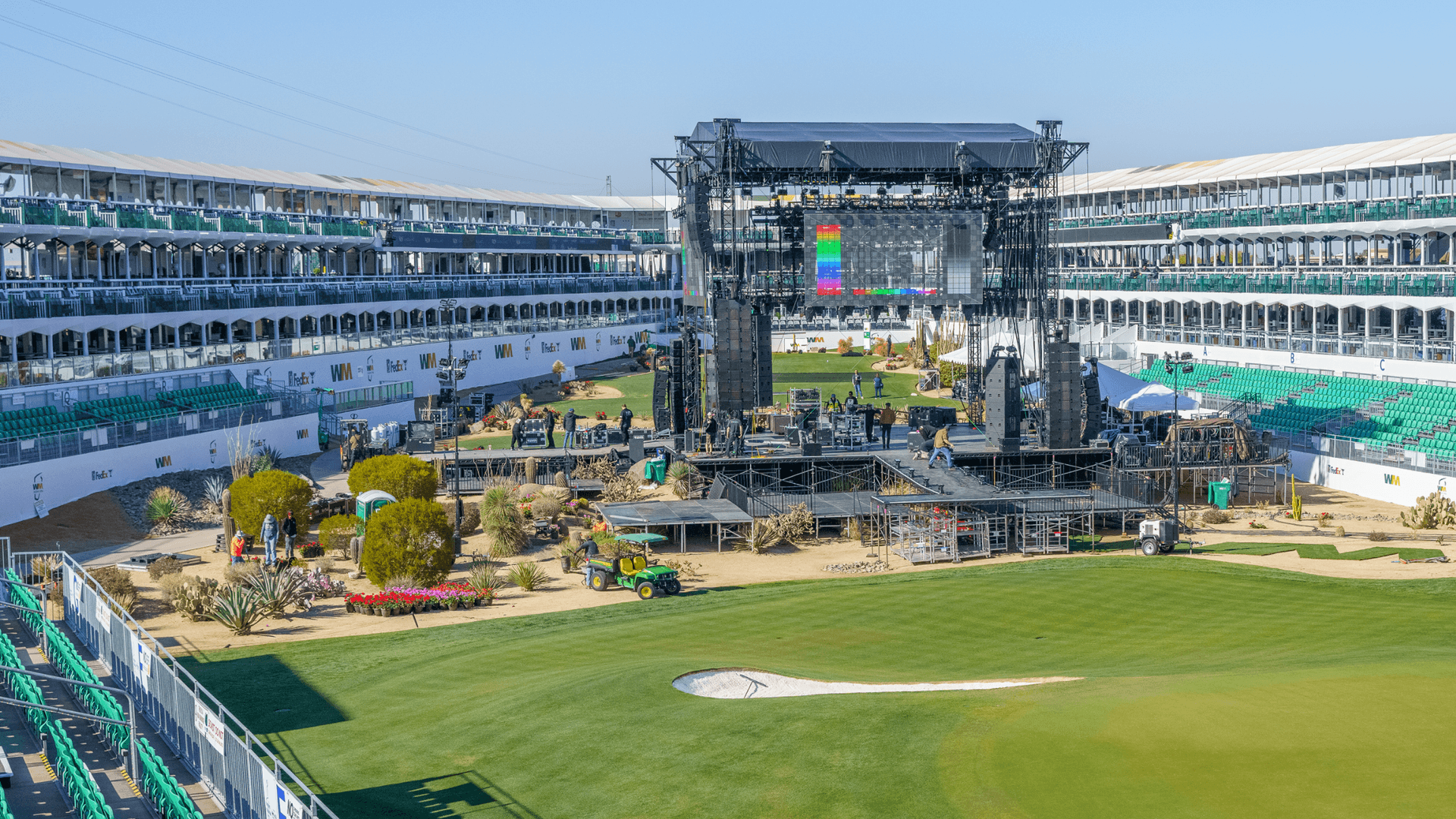 Landscape shot of Moon Valley Nurseries rental landscape for the Waste Management Open